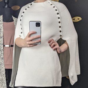 Cream Button Cape